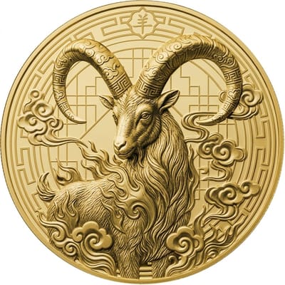 2027 Liberia Year of the Goat 1/200 oz Gold Coin