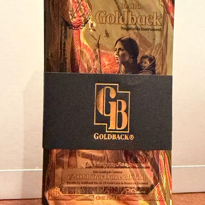 100 x Idaho 1/2 Goldback 1/2000 Oz Gold - additional view