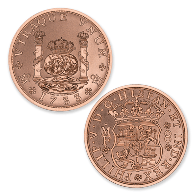 COLONIAL TRIBUTE SERIES - PILLAR DOLLAR COPPER 1OZ