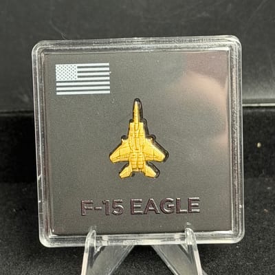 NEW Gold F-15 Eagle 1/20g Super Collectable .999 Fine - additional view