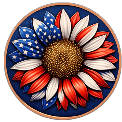 Freedom Flower Colorized 5oz Copper in Capsule - additional view