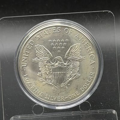 Colorized 2000 American Silver Eagle - additional view