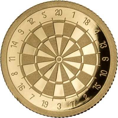 2026 Gabon Dart 1/200 oz Gold Coin in Card