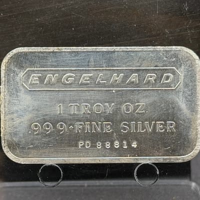 Engelhard 1oz Bar ~ Frosted Back ~ PD88814