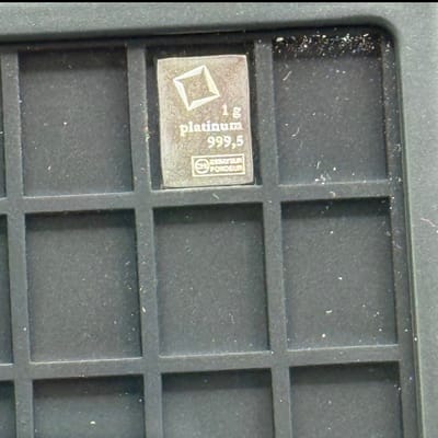 1 gram Platinum Valcambi Bar in Element Card - additional view