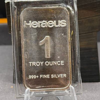 Heraeus 1oz Silver Bar