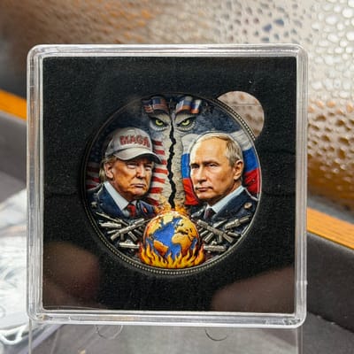 USA vs Russia Copper 1oz Colorized