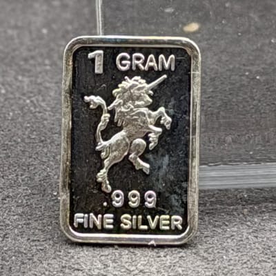 Silver 1 Gram: Unicorn Des 1 ~ Box C