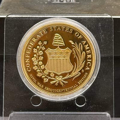 Copper/24Gold Covered 1oz: Cival War Gen G Pickett - additional view