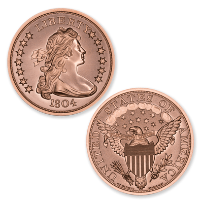 MODERN U.S. COIN COPPER TRIBUTES - 1804 DOLLAR