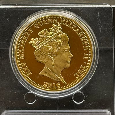 Copper 1oz: Incestutures Queen Elizabeth Colorized - additional view