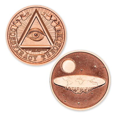 Conspiracy Theories Series~4 x 1oz Copper Intaglio