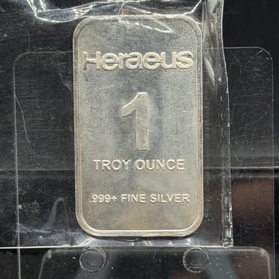 Heraeus Silver Bar 1oz 999