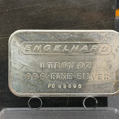 Engelhard 1oz Bar ~ Frosted Back ~ PD88690