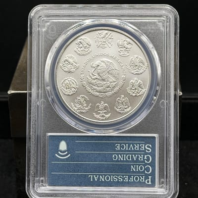 2010 Mo Mexico 1 Onza Silver Libertad PCGS MS69 - additional view