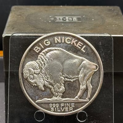 Near Spot: 2oz Indian Head / Buffalo Tribute - additional view