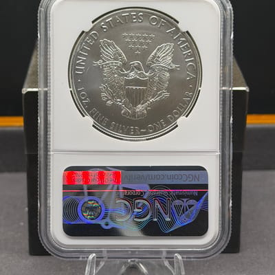2021 American Silver Eagle 1oz Silver T1 NGC MS69 - additional view