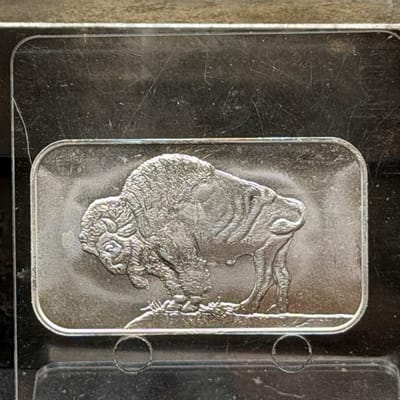 Buffalo / Indian Head Silver 1oz Bar * Near Spot - additional view