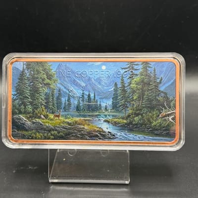 2025 10oz Whitetail Deer .999 Fine Copper Bar - additional view