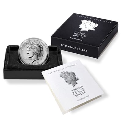 2023 (P) $1 Peace Silver Dollar Uncirculated w/Box