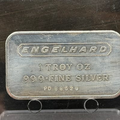 Engelhard 1oz Bar ~ Frosted Back ~ PD88529