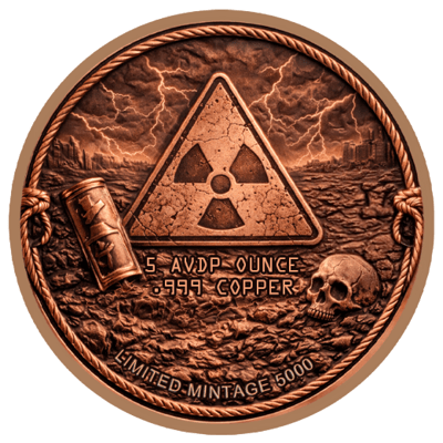 Fuel the Fury Colorized 5 oz Copper Round ~ in Cap - additional view