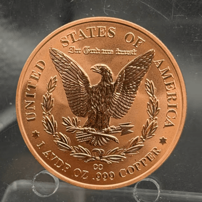2 x Copper 1 oz Reverse Proof Morgan .999 Fine Copper - additional view