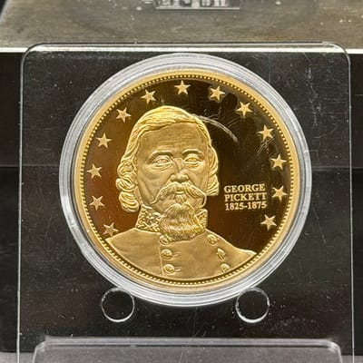 Copper/24Gold Covered 1oz: Cival War Gen G Pickett