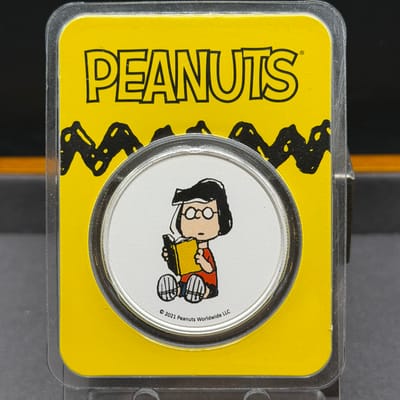 Peanuts® Marcie 1 oz Colorized Silver Round TEP