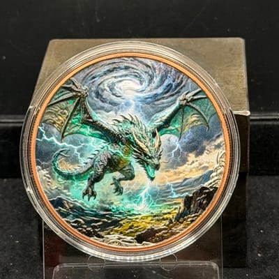 2026 Dragon Flight 5 oz .999 Fine Copper Colorized - additional view