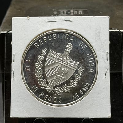 Cuba 2003 1oz 999 Soccer Germany 2006 ~ 50k mint - additional view