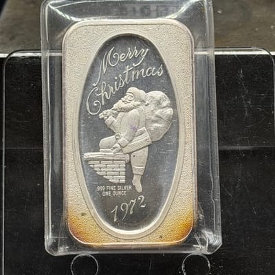 Near Spot: 1972 Merry Christmas Silver Bar