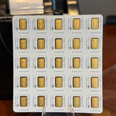 PAMP GOLD 25 x 1 Gram Gold Bar Multigram - additional view