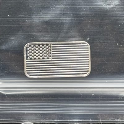 The USA Flag Bar ~ Silver 1g by Pan Silver