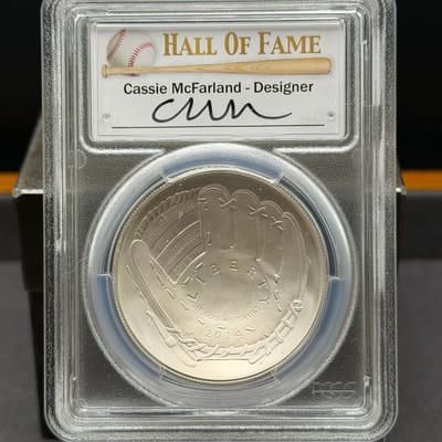 2014P Baseball Hall of Fame Silver Dollar NGC MS70 - additional view