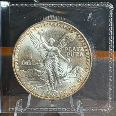 1991 LIBERTAD 1 ONZA SILVER ROUND ~ 1OZ ~ Type 1