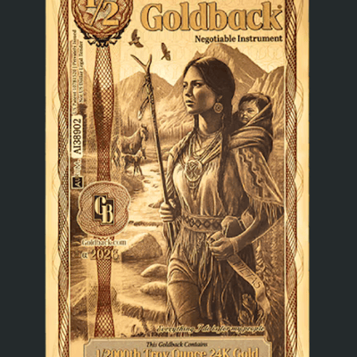 100 x Idaho 1/2 Goldback 1/2000 Oz Gold