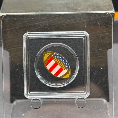Colorized Gold Football 1/1000 oz
