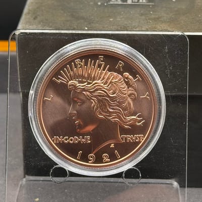 MODERN U.S. COIN TRIBUTES - PEACE DOLLAR COPPER  - additional view