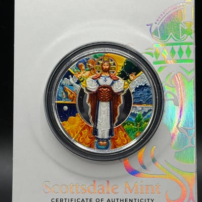 Colorized Jesus The Creator .999 Silver Coin