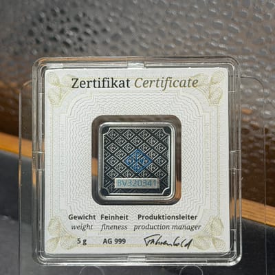 Silver Geiger 5 gram in Assay - additional view