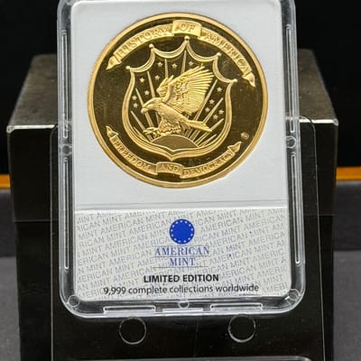 Copper 1oz: Gold Plated: Statue of Liberty - additional view