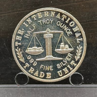 Vintage 1985 1/2 Oz 999 Silver Norfolk Financial - additional view