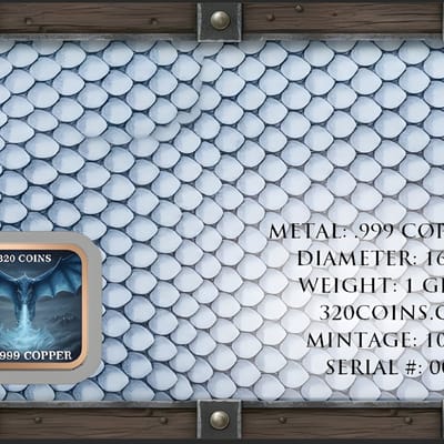 2026 Ice Dragon Double Sided Colorized 1g Copper  - additional view
