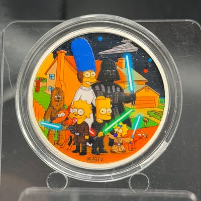 Simpsons Family Colorized Star Wars in Capsule