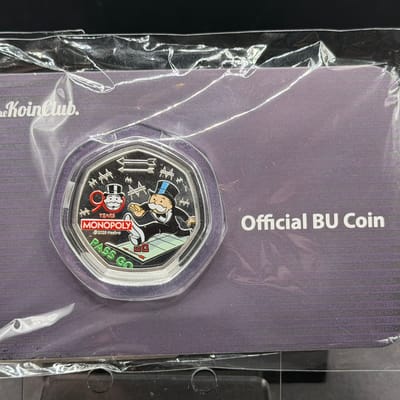 90 Years of Monopoly Pass Go 2025 Silver Plated BU