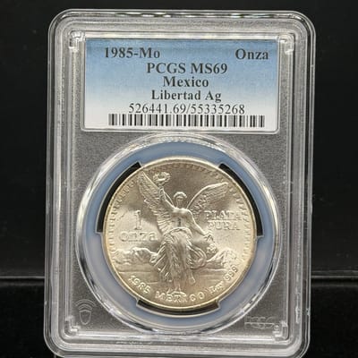 1985 Libertad 1oz Silver PCGS MS69-TOP POP 1 of 34