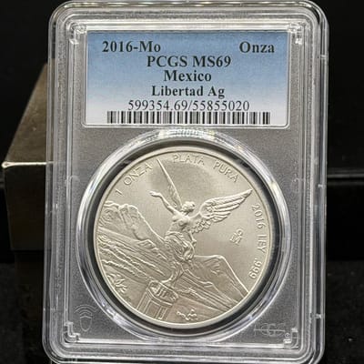 2016 1 oz Fine Silver Mexico Libertad Onza ~ MS69
