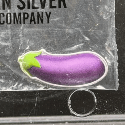 Silver Eggplant Colorized ~ Silver 1g by Pan Silver ~ Auc