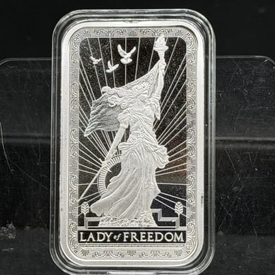 PAMP Silver Bar Lady Of Freedom 1oz .999